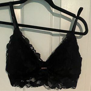 Black lace bralette